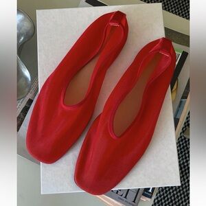 H&M NWT red mesh ballet flats